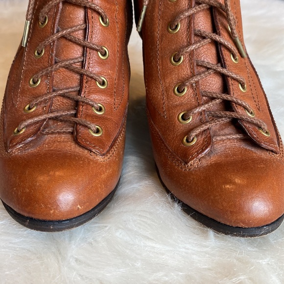 Rag & Bone Cognac Leather Lace Up Bootie - Picture 8 of 9